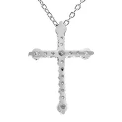 Cross Necklace 1/3 Ctw.(Diamond Pendant 456245) -NEWWORLD DIAMONDS cross necklace 13 ctw for pendant gemstone jewelry 4