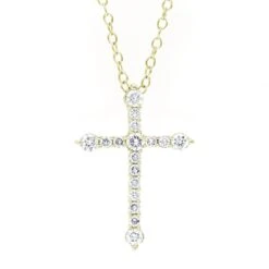 Cross Necklace 1/3 Ctw.(Diamond Pendant 456245) -NEWWORLD DIAMONDS cross necklace 13 ctw for pendant gemstone jewelry 5