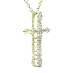 Cross Necklace 1/3 Ctw.(Diamond Pendant 456245) -NEWWORLD DIAMONDS cross necklace 13 ctw for pendant gemstone jewelry 6