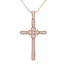 Cross Pendant 1/2Ctw(Diamond Cross Pendant 453906) -NEWWORLD DIAMONDS cross pendant 12ctw for pendant gemstone jewelry 3