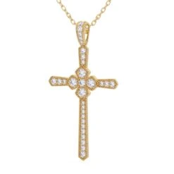 Cross Pendant 1/2Ctw(Diamond Cross Pendant 453906) -NEWWORLD DIAMONDS cross pendant 12ctw for pendant gemstone jewelry 5