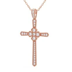 Cross Pendant 1/2Ctw(Diamond Cross Pendant 453906) -NEWWORLD DIAMONDS cross pendant 12ctw for pendant gemstone jewelry 6