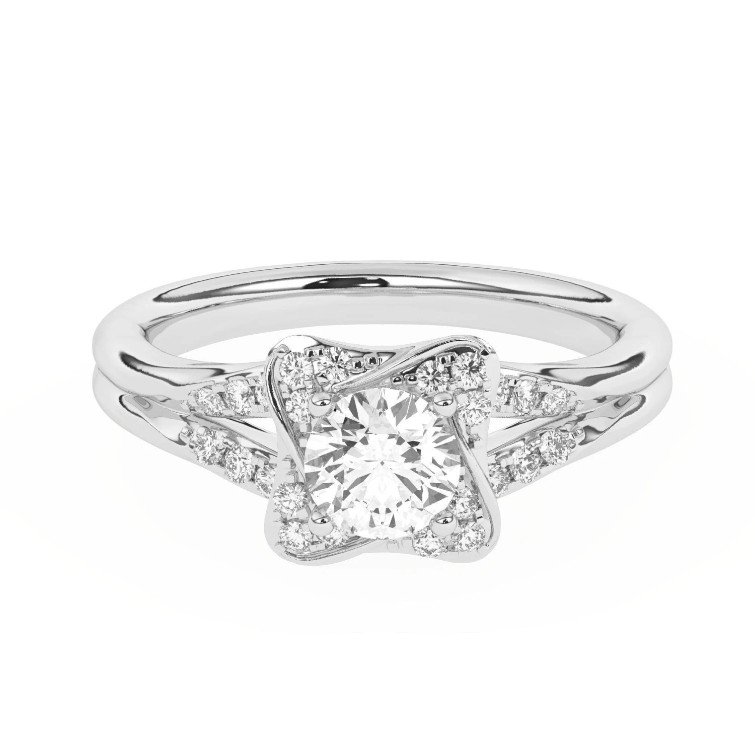 Daphne Halo Engagement Ring(Daphne Halo Engagement Ring) 3 Daphne Halo Engagement Ring(Daphne Halo Engagement Ring)