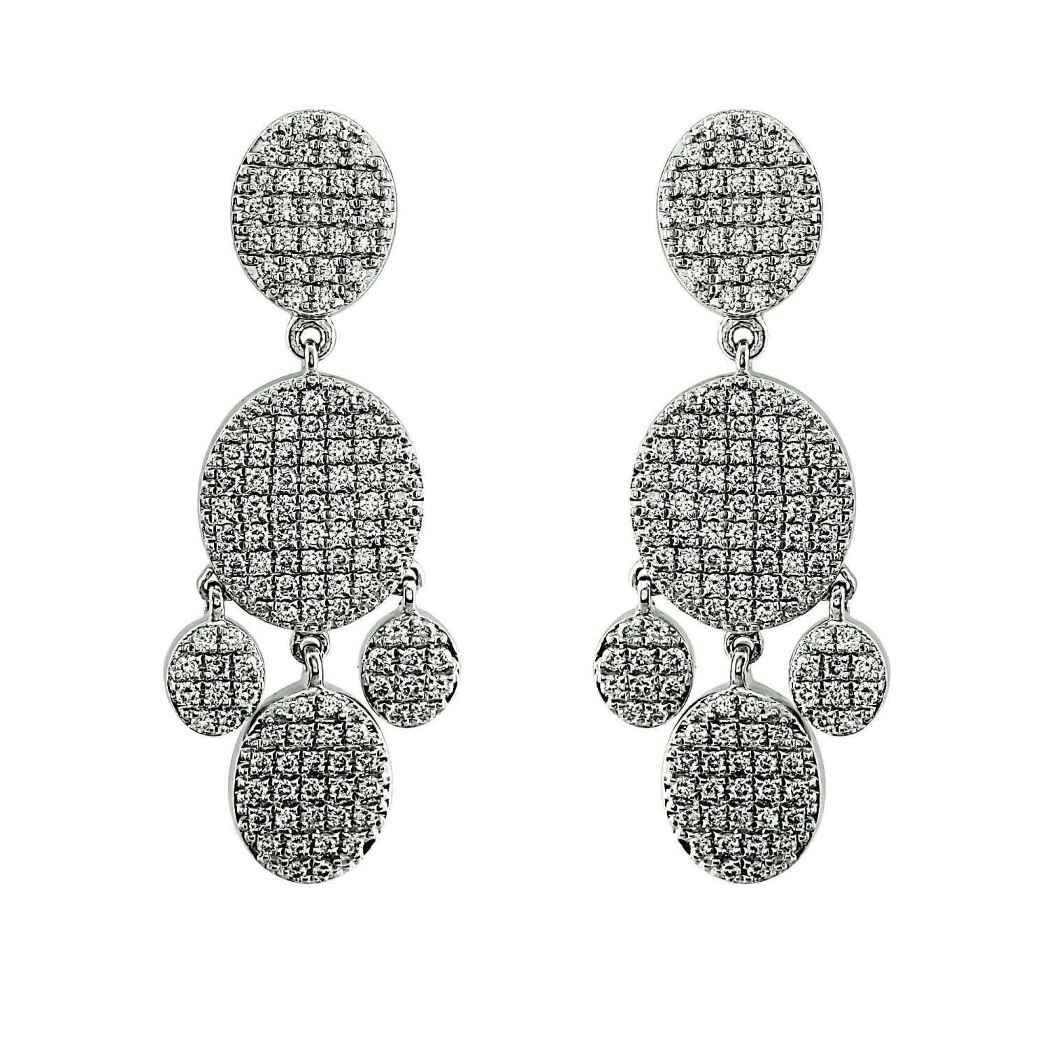 Diamond Chandelier Earrings 1 3/4Ctw(Chandelier Diamond Earrings) 3 Diamond Chandelier Earrings 1 3/4Ctw(Chandelier Diamond Earrings)
