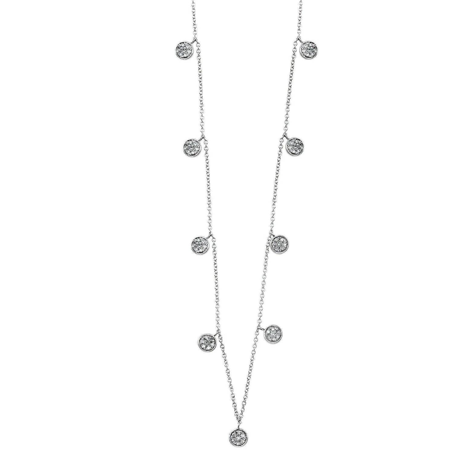 Diamond Dangle Necklace 1/2Ctw(Long Dangle Diamond Necklace) 4 Diamond Dangle Necklace 1/2Ctw(Long Dangle Diamond Necklace) - Image 2