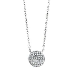 Disc Diamond Necklace 1/3Ctw(Disc Diamond Necklace)