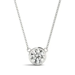 Dorrie Necklace 1/2Ct(Station Necklace Solitaire Bezel)