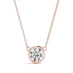 Dorrie Necklace 1/2Ct(Station Necklace Solitaire Bezel) -NEWWORLD DIAMONDS dorrie necklace 12ct for necklace gemstone jewelry 3