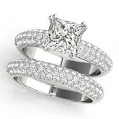 Ella Bridal Set(Princess Cut Diamond Bridal Set)