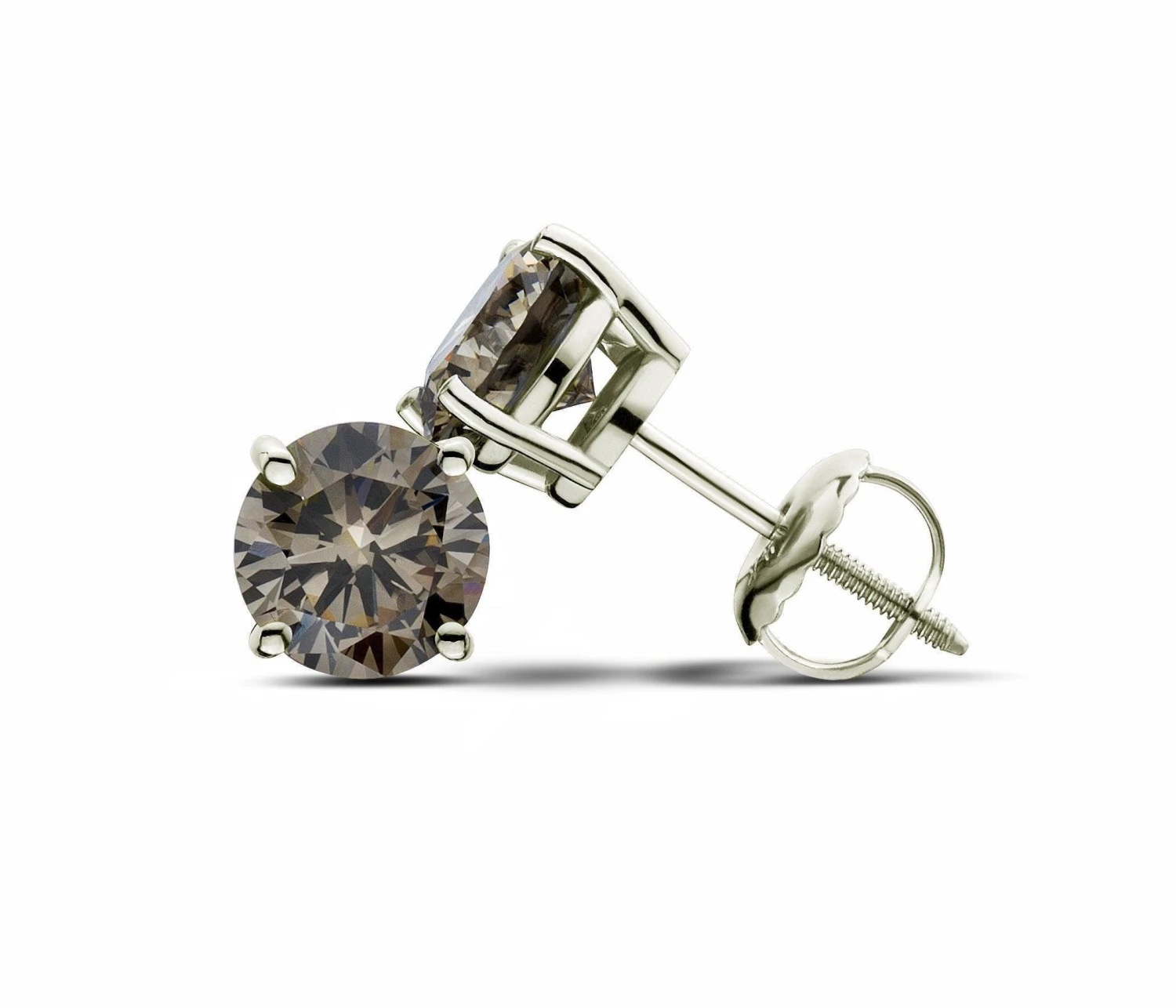 Emmy Earrings 1.0Ctw(Smoky Diamond Stud Earring 261894c1) 4 Emmy Earrings 1.0Ctw(Smoky Diamond Stud Earring 261894c1) - Image 2