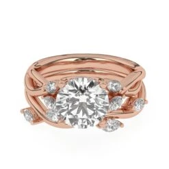 Fern Bridal Setting(Fern Setting 453755) -NEWWORLD DIAMONDS fern bridal setting for settings gemstone jewelry 6