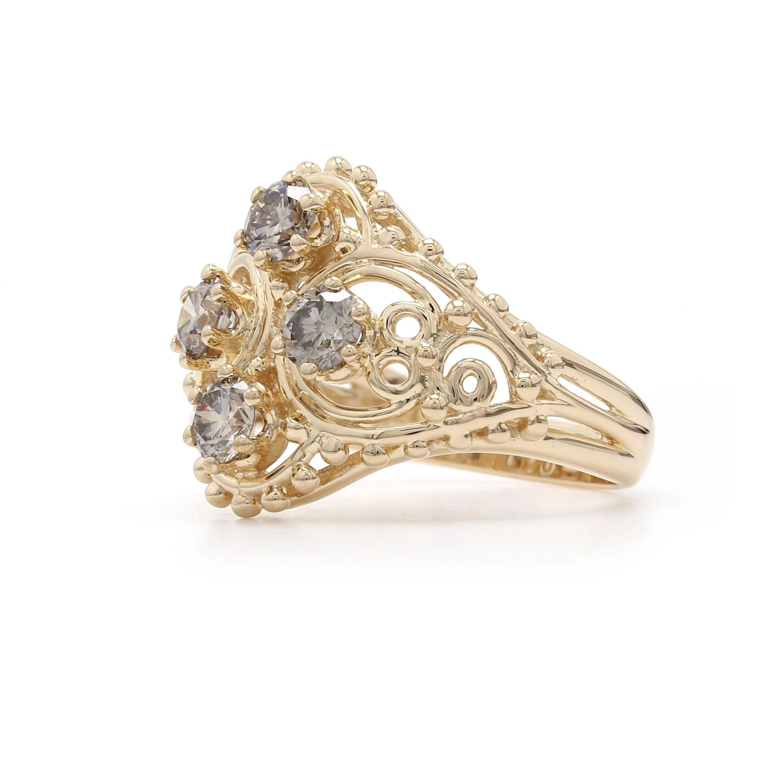 Gladis Ring - 1.00 Ct. T.W.(Smoky Diamonds Ring 262160) 4 Gladis Ring - 1.00 Ct. T.W.(Smoky Diamonds Ring 262160) - Image 2