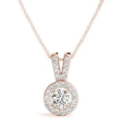 Holland Pendant 3/4Ctw(Diamond Pendants Halo) -NEWWORLD DIAMONDS holland pendant 34ctw for pendant gemstone jewelry 5