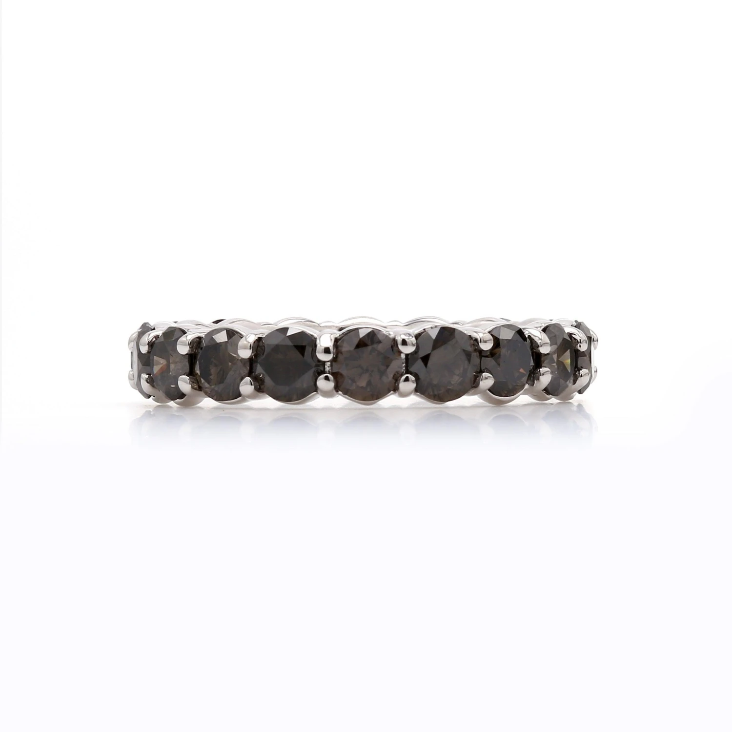 Ivory Ring - 2 1/2 Ct. T.W. Black(Black Diamonds Ring 261804) 4 Ivory Ring - 2 1/2 Ct. T.W. Black(Black Diamonds Ring 261804) - Image 2