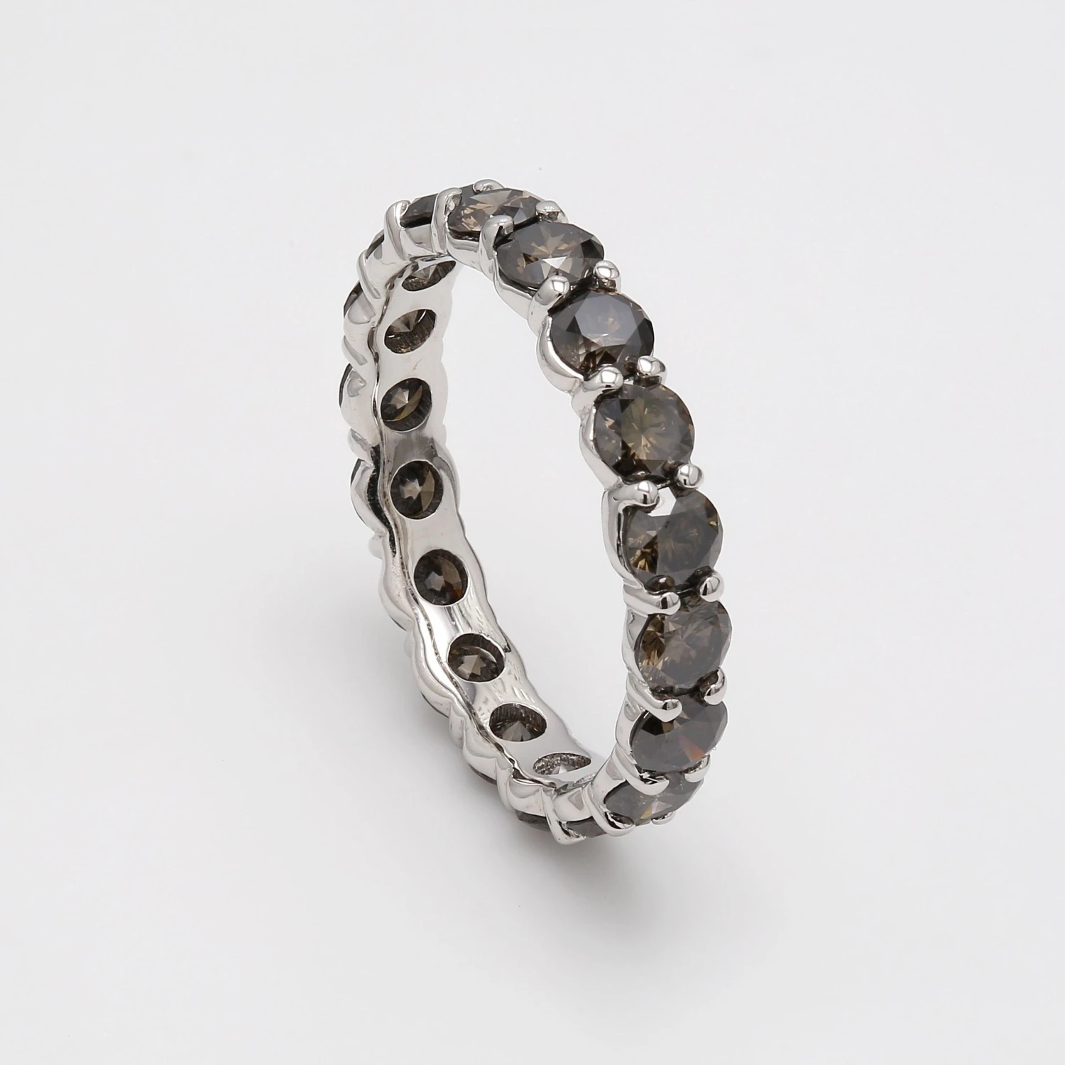 Ivory Ring - 2 1/2 Ct. T.W. Black(Black Diamonds Ring 261804) 5 Ivory Ring - 2 1/2 Ct. T.W. Black(Black Diamonds Ring 261804) - Image 3