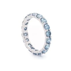 Ivory Ring 2 1/2 Ctw Blue(Diamond Ring 262565) -NEWWORLD DIAMONDS ivory ring 2 12 ctw blue for ring gemstone jewelry 3