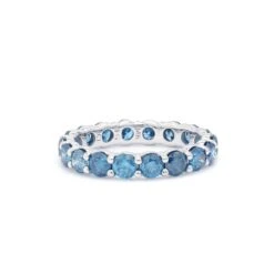 Ivory Ring 2 1/2 Ctw Blue(Diamond Ring 262565) -NEWWORLD DIAMONDS ivory ring 2 12 ctw blue for ring gemstone jewelry 4