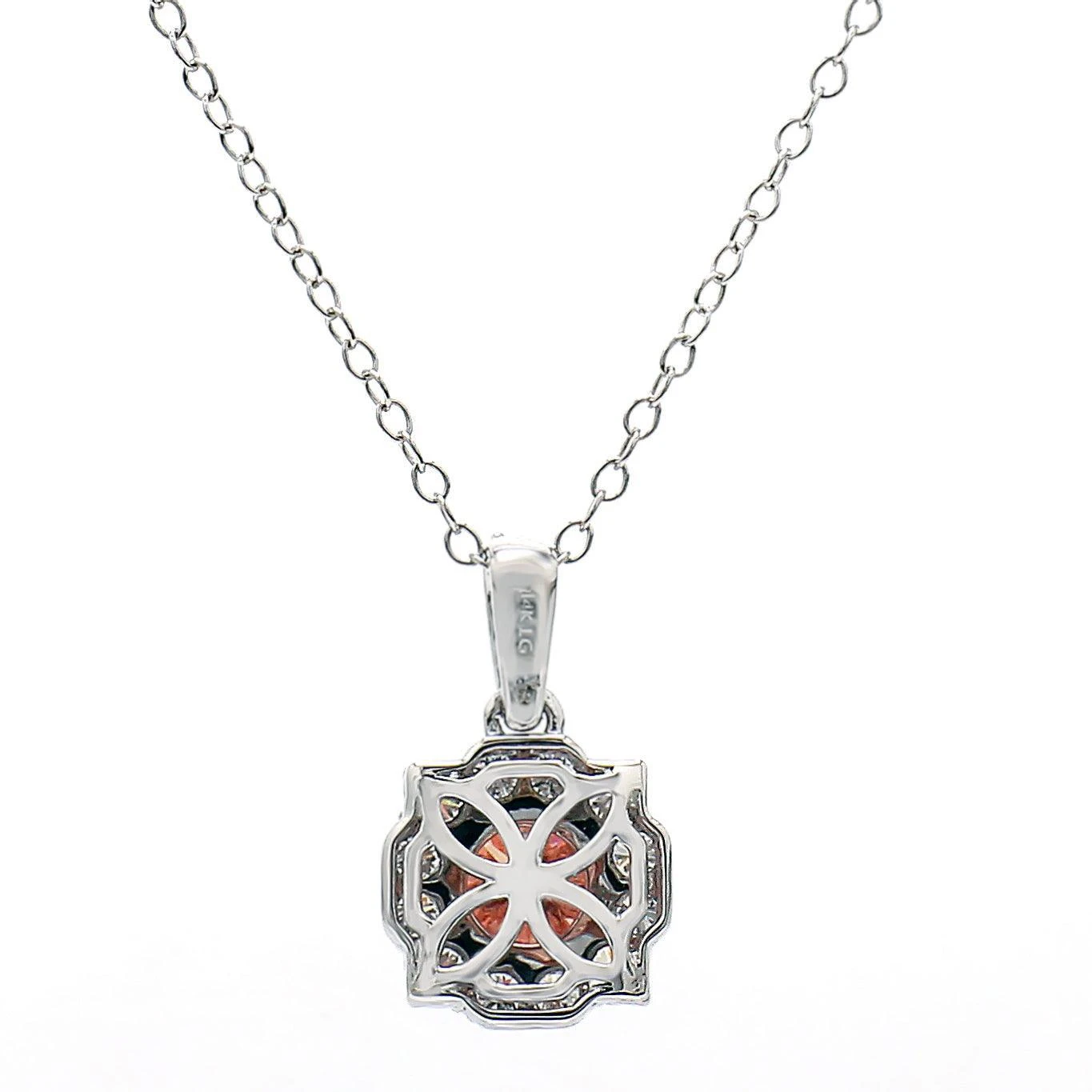 Kari Pendant - 1.0 Ct. T.W.(Pink Diamond Halo Pendant 453813) 6 Kari Pendant - 1.0 Ct. T.W.(Pink Diamond Halo Pendant 453813) - Image 4