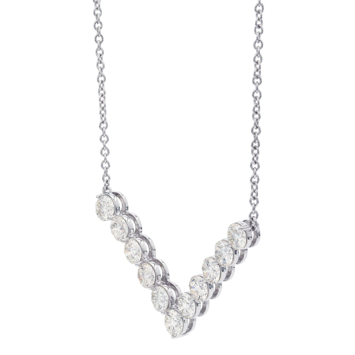 Laura Necklace 3 1/2Ctw(Diamond Necklace 455174) 4 Laura Necklace 3 1/2Ctw(Diamond Necklace 455174) - Image 2