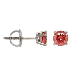 Mandy Earrings 1/2Ctw IGI Certified(Pink Diamond Stud Earrings 263244) -NEWWORLD DIAMONDS mandy earrings 12ctw igi certified for earrings gemstone jewelry 4