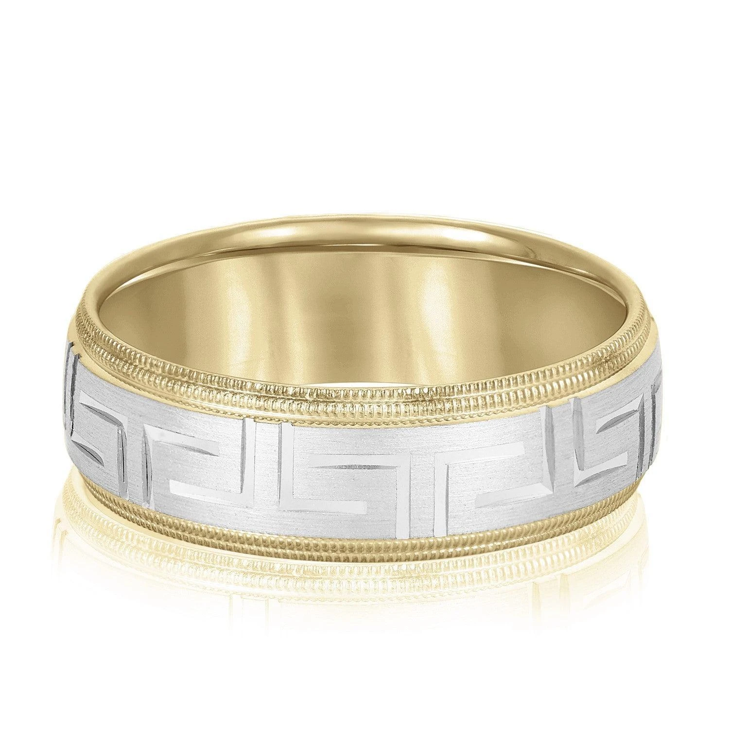 Marcus Two Tone Band(Marcus Two Tone Wedding Band) 4 Marcus Two Tone Band(Marcus Two Tone Wedding Band) - Image 2