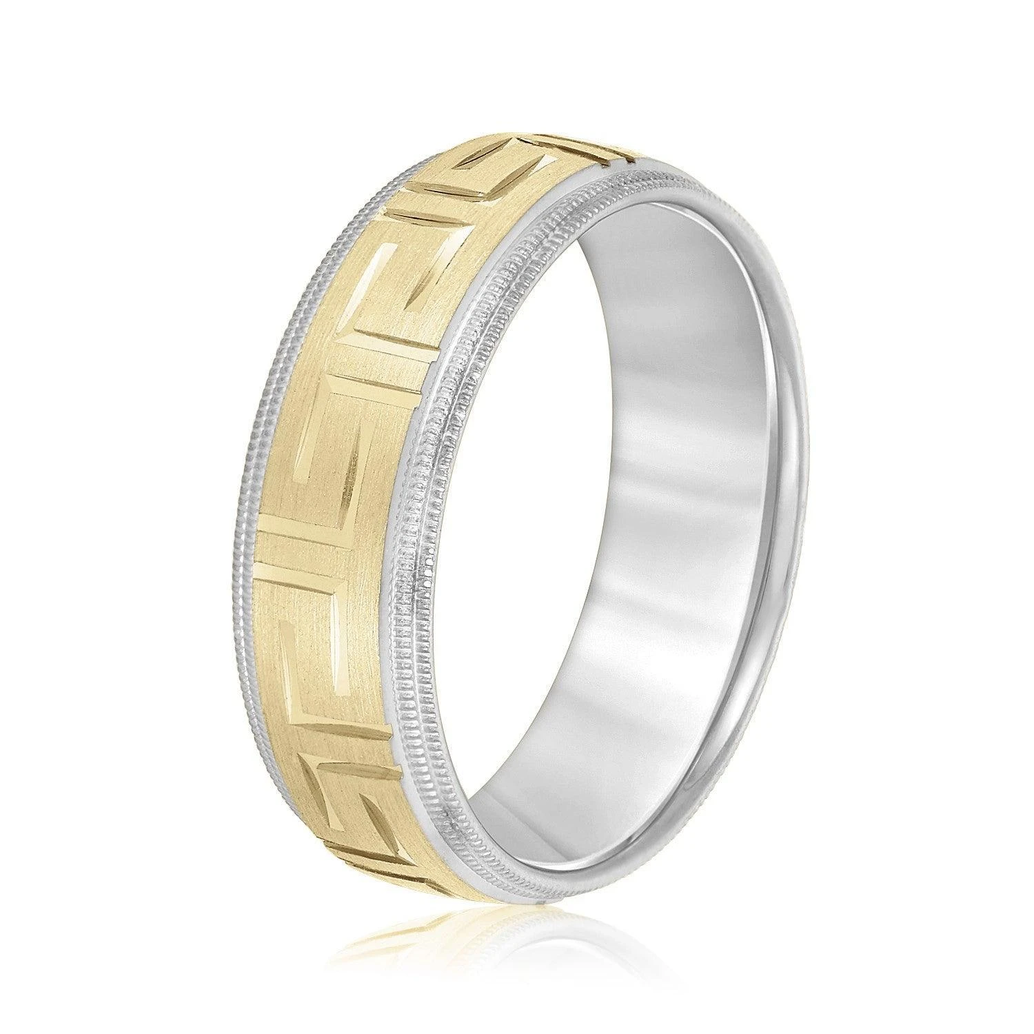Marcus Two Tone Band(Marcus Two Tone Wedding Band) 5 Marcus Two Tone Band(Marcus Two Tone Wedding Band) - Image 3