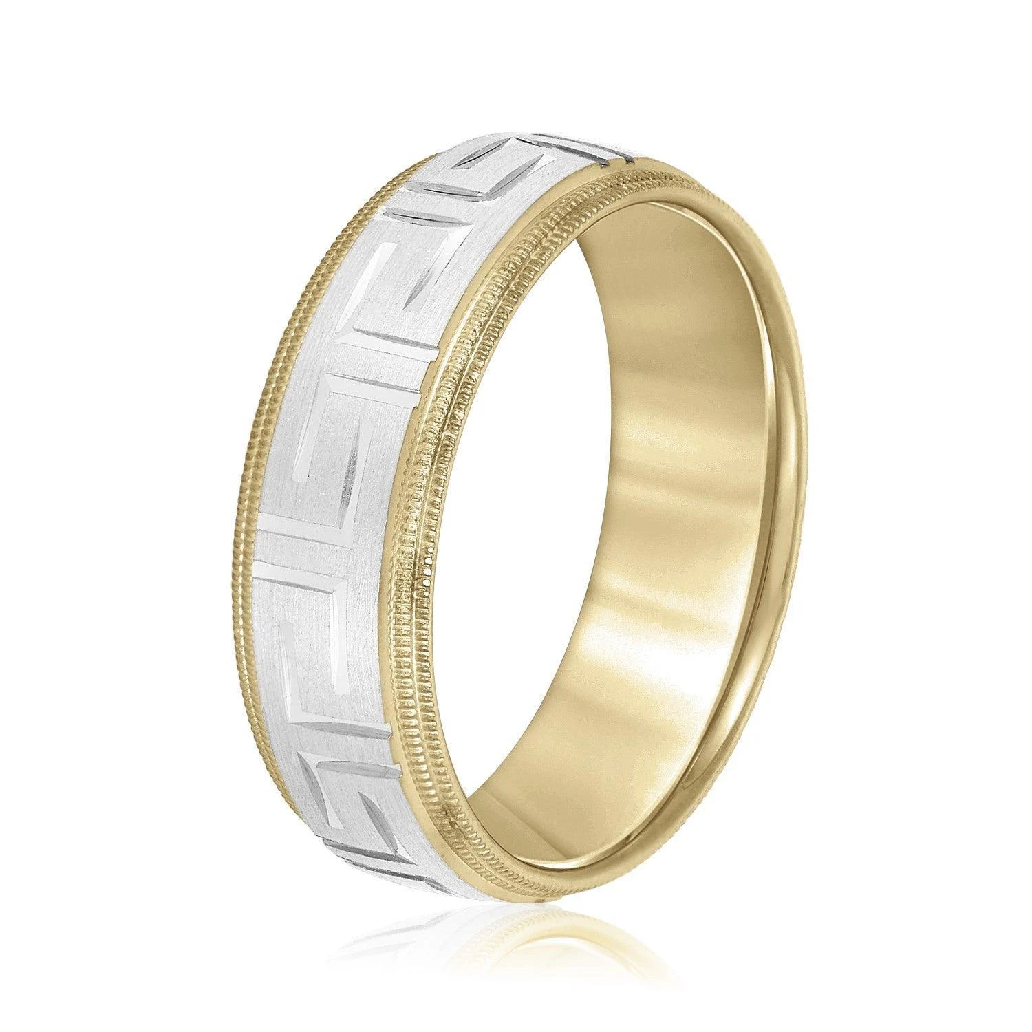 Marcus Two Tone Band(Marcus Two Tone Wedding Band) 6 Marcus Two Tone Band(Marcus Two Tone Wedding Band) - Image 4