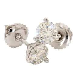 Martini Round Earrings 1 1/2 CTW. IGI Certified E-F VS(Diamond Stud Earrings 261792c150)