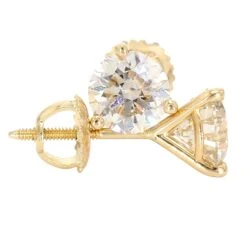 Martini Round Earrings 2.00 CTW. IGI Certified E-F VS(Diamond Stud Earrings 261793c2) -NEWWORLD DIAMONDS martini round earrings 2 00 ctw igi certified e f vs for earrings gemstone jewelry 4