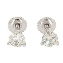 Martini Round Earrings 3/4 CTW. IGI Certified E-F VS(Diamond Stud Earrings 261790c75)