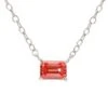 Mia Necklace - 1/2 Ct.(Pink Diamond Emerald Solitaire Pendant 453796)