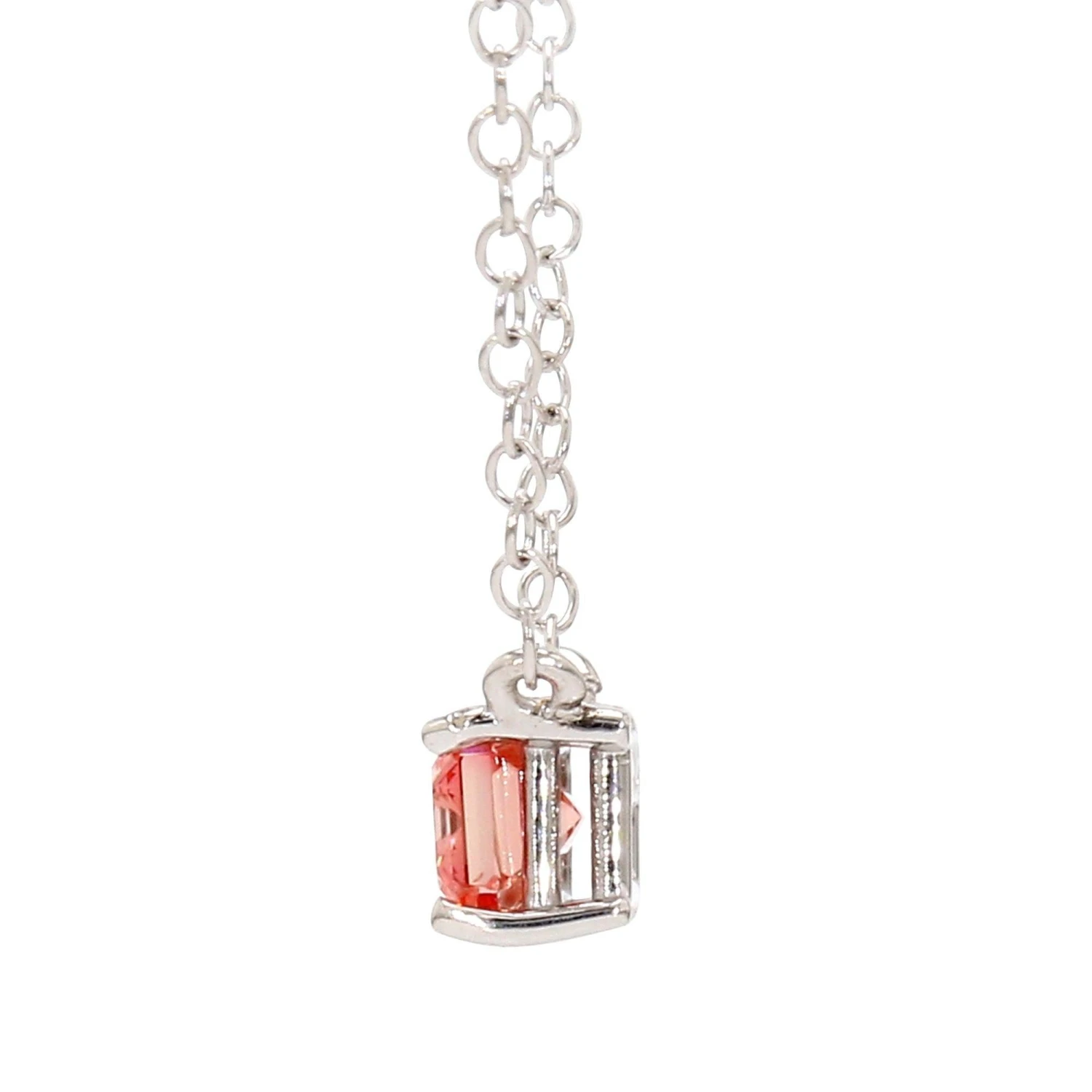 Mia Necklace - 1/2 Ct.(Pink Diamond Emerald Solitaire Pendant 453796) 4 Mia Necklace - 1/2 Ct.(Pink Diamond Emerald Solitaire Pendant 453796) - Image 2