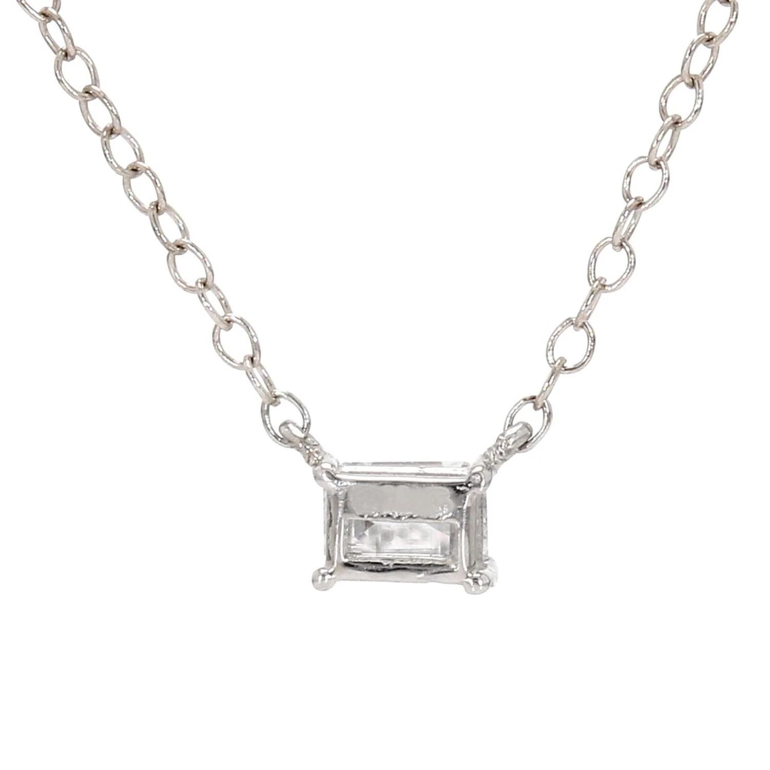Mia Necklace 1/2 Ct.(Diamond Emerald Cut Solitaire Pendant 453795) 5 Mia Necklace 1/2 Ct.(Diamond Emerald Cut Solitaire Pendant 453795) - Image 3