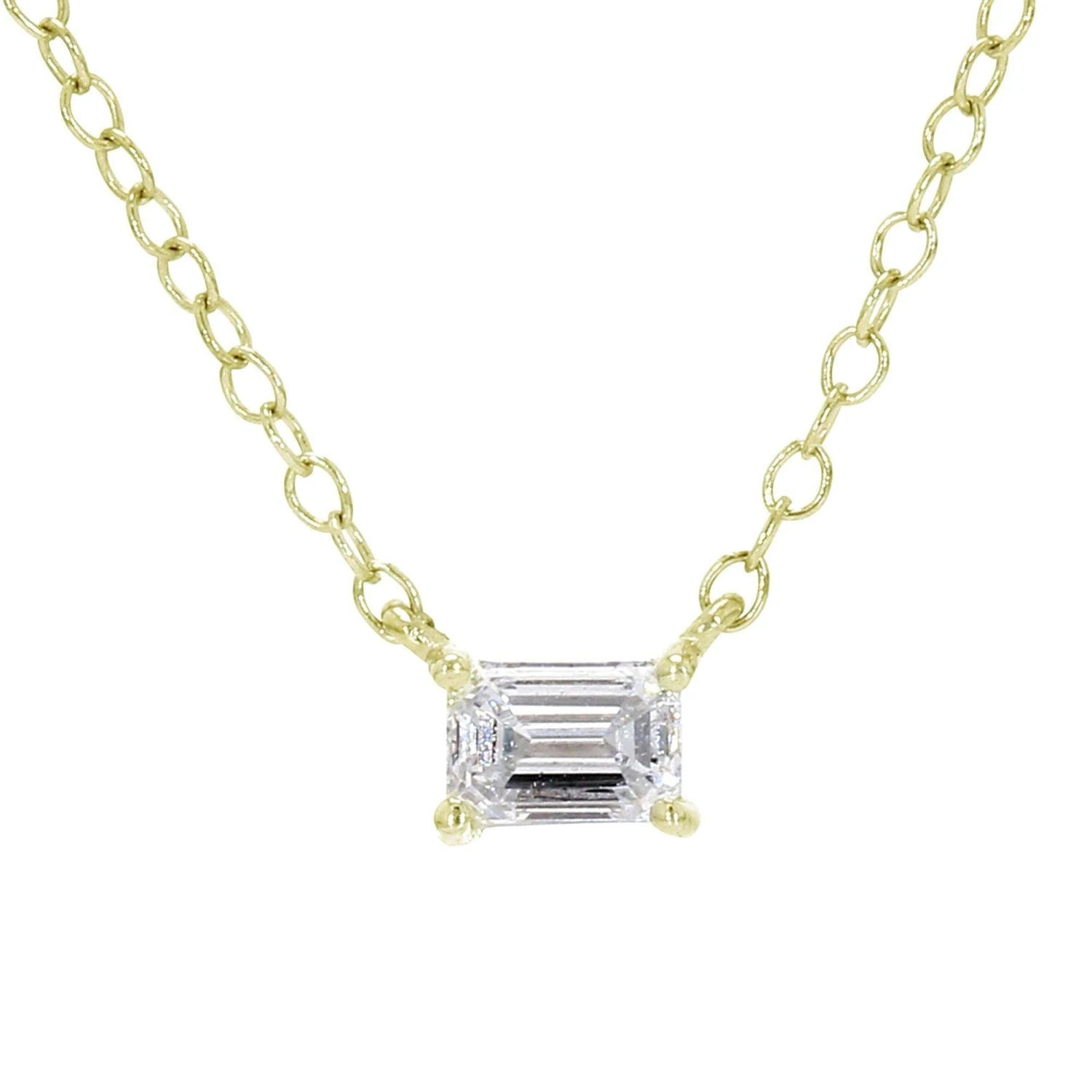 Mia Necklace 1/2 Ct.(Diamond Emerald Cut Solitaire Pendant 453795) 7 Mia Necklace 1/2 Ct.(Diamond Emerald Cut Solitaire Pendant 453795) - Image 5