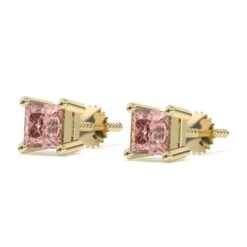 Mina Earrings 1/2Ctw Pink(Diamond Stud Earrings 453785) 13 Mina Earrings 1/2Ctw Pink(Diamond Stud Earrings 453785) -NEWWORLD DIAMONDS mina earrings 12ctw red for earrings gemstone jewelry 2