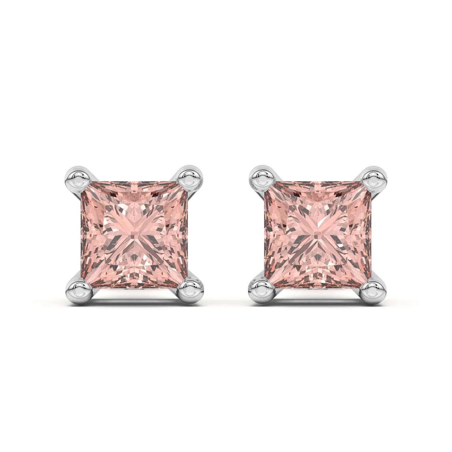 Mina Earrings 1/2Ctw Pink(Diamond Stud Earrings 453785) 3 Mina Earrings 1/2Ctw Pink(Diamond Stud Earrings 453785)
