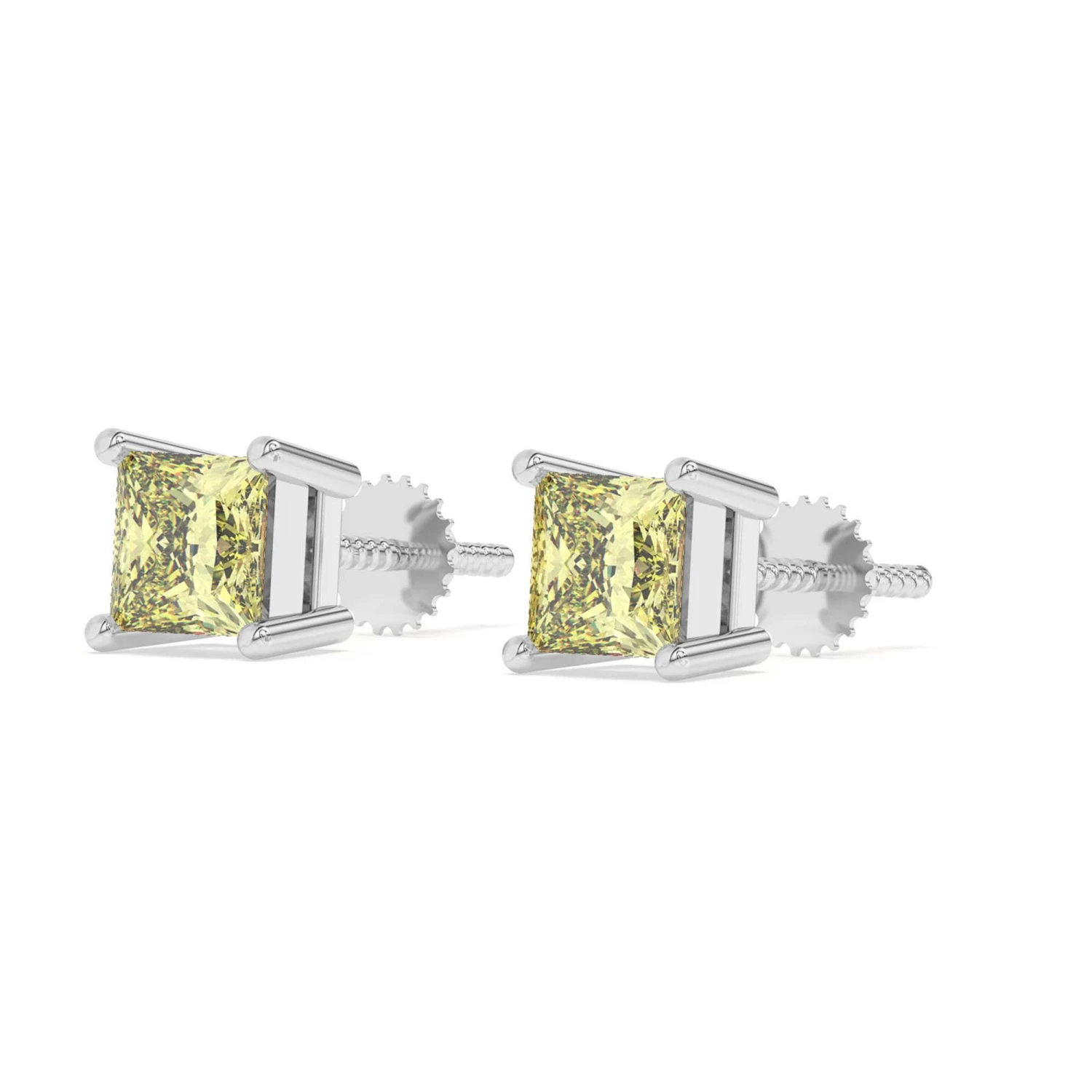 Mina Earrings 1/4Ctw Yellow(Diamond Stud Earrings 453930) 4 Mina Earrings 1/4Ctw Yellow(Diamond Stud Earrings 453930) - Image 2