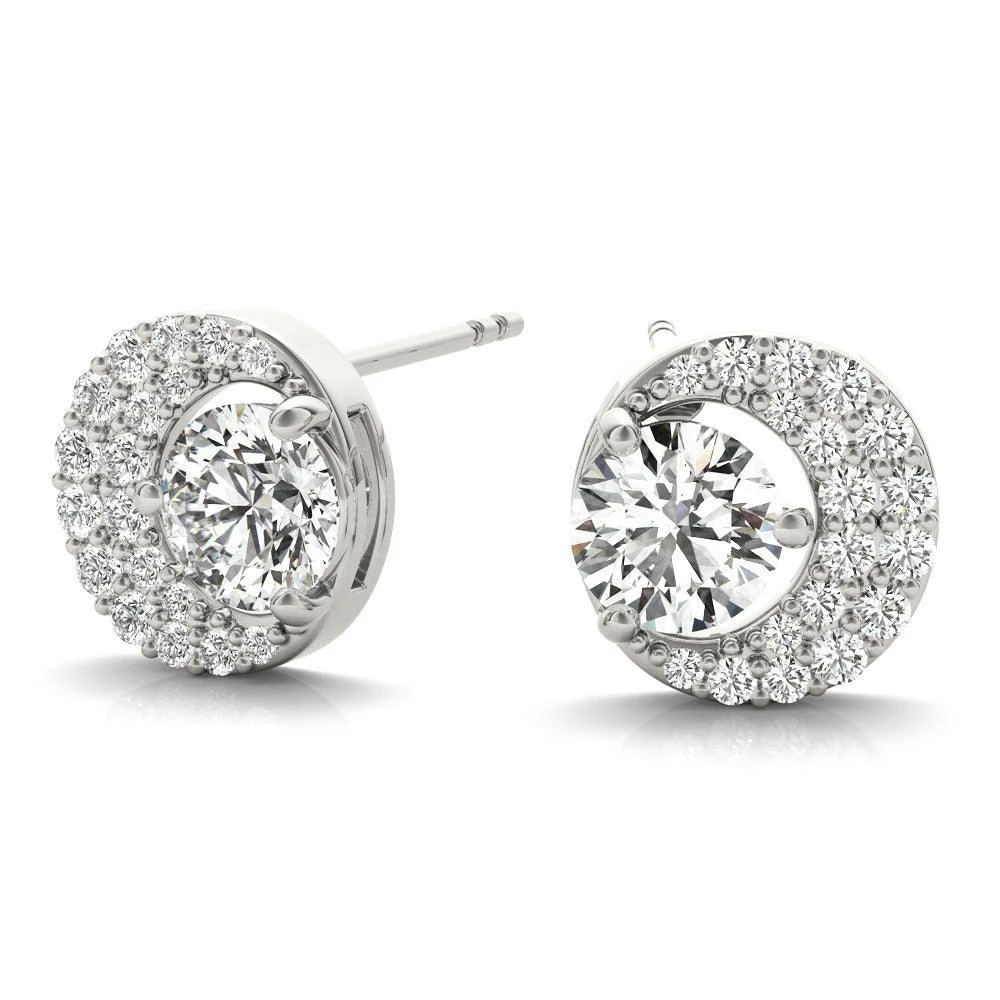 Moon Earrings 5/8Ctw(Sun Moon Diamond Stud Earrings) 4 Moon Earrings 5/8Ctw(Sun Moon Diamond Stud Earrings) - Image 2