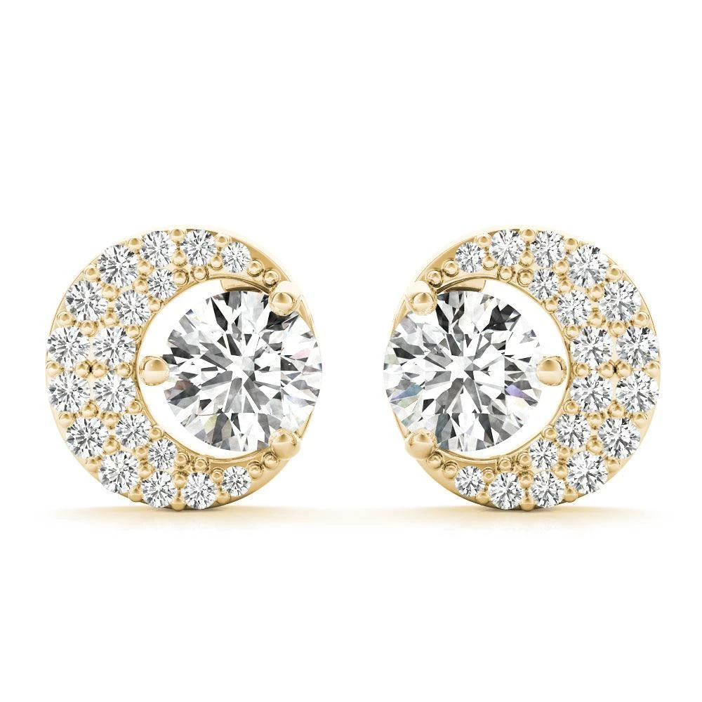 Moon Earrings 5/8Ctw(Sun Moon Diamond Stud Earrings) 7 Moon Earrings 5/8Ctw(Sun Moon Diamond Stud Earrings) - Image 5
