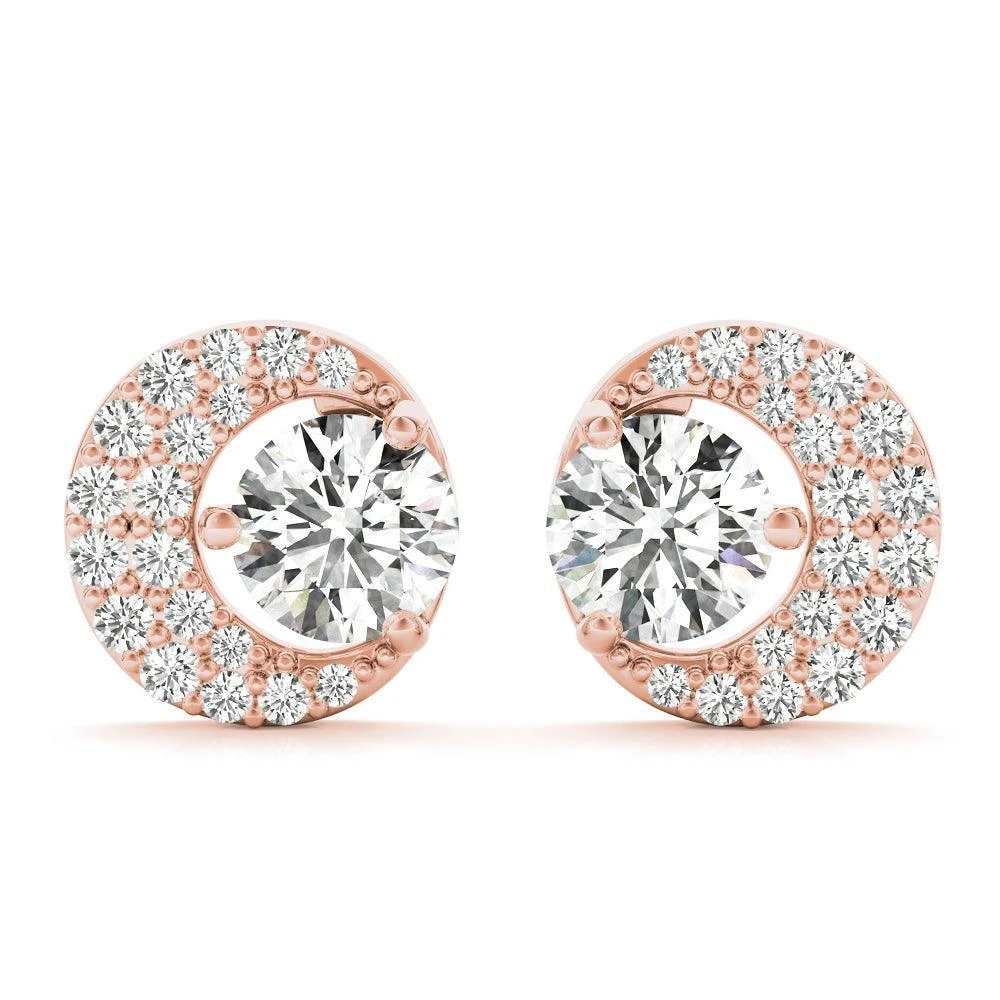 Moon Earrings 5/8Ctw(Sun Moon Diamond Stud Earrings) 8 Moon Earrings 5/8Ctw(Sun Moon Diamond Stud Earrings) - Image 6