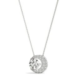 Moon Necklace 1/4Ctw(Moon Stars Necklace Gold Silver)