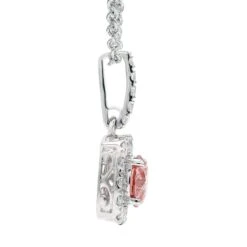 Nadia Pendant - 1 1/2 Ct. T.W.(Pink Diamond Halo Pendant 457241) -NEWWORLD DIAMONDS nadia pendant 1 12 ct t w for pendant gemstone jewelry 4