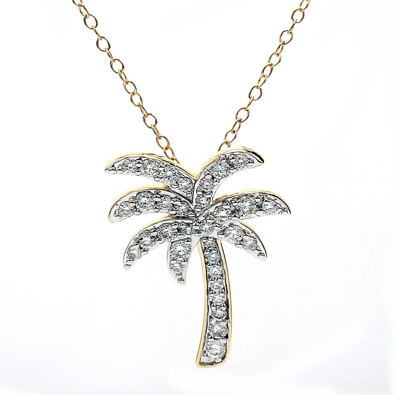 Palm Tree Pendant 1/2 Ctw.(Palm Tree Pendant 453885) 3 Palm Tree Pendant 1/2 Ctw.(Palm Tree Pendant 453885)