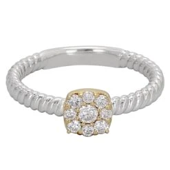 Patrica Ring - 1/3 Ct. T.W.(Silver Gold Diamond Ring 457366)