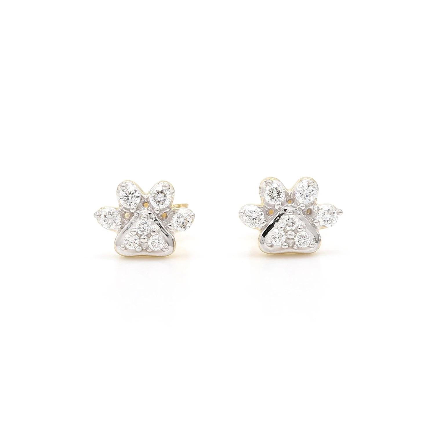 Paw Earrings 1/4Ctw(Diamond Earrings 455164) 3 Paw Earrings 1/4Ctw(Diamond Earrings 455164)