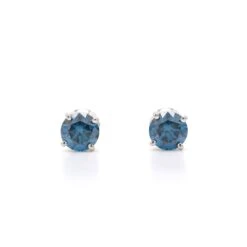 Rachel Earrings 1.0 Ct. T.W. IGI Certified(Blue Diamond Stud Earrings 263246c1) -NEWWORLD DIAMONDS rachel earrings 1 0 ct t w igi certified for earrings gemstone jewelry 3