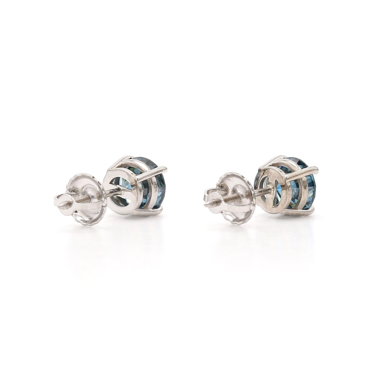 Rachel Earrings 2.00Ctw IGI Certified(Blue Diamond Stud Earrings 263246c2) 8 Rachel Earrings 2.00Ctw IGI Certified(Blue Diamond Stud Earrings 263246c2) - Image 6