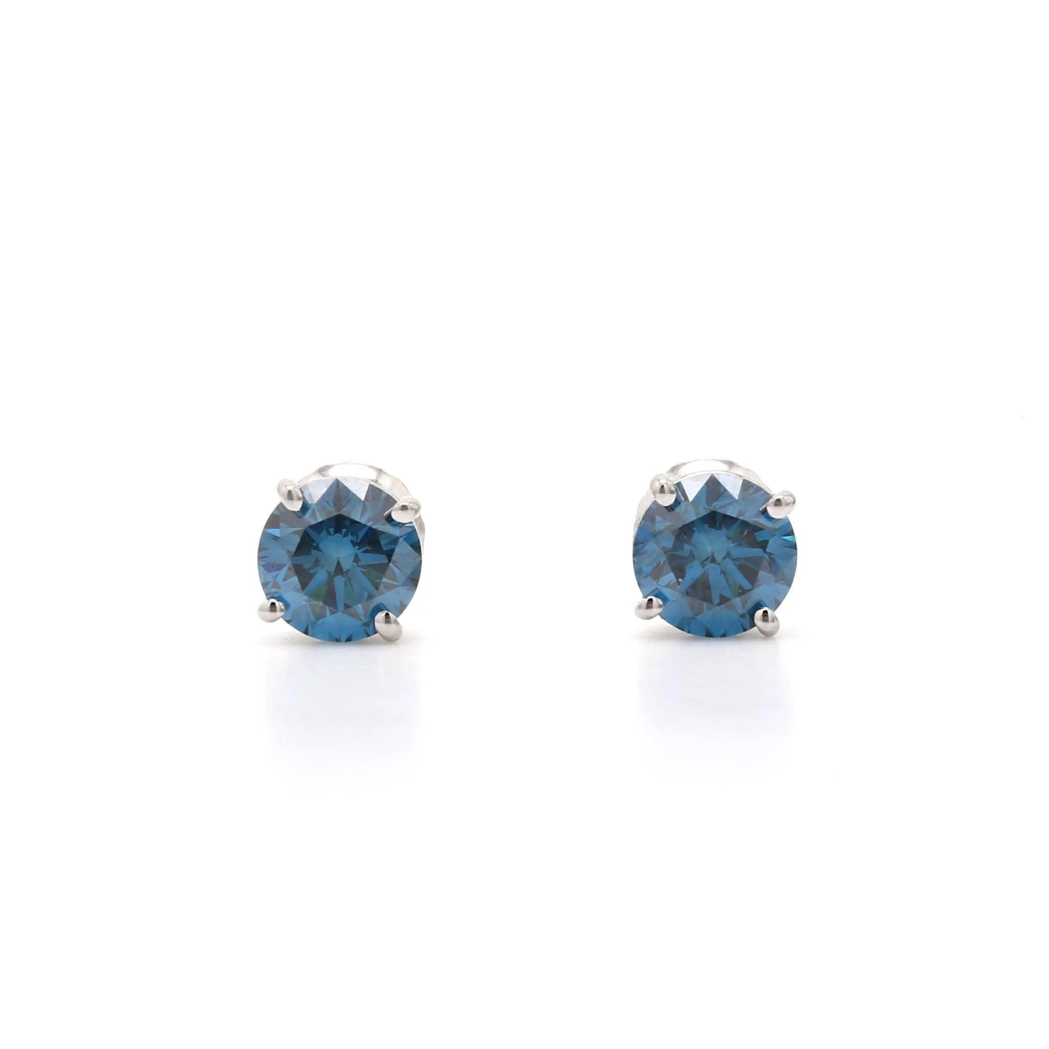 Rachel Earrings 3/4 Ctw IGI Certified(Blue Diamond Stud Earrings 263246c 75) 5 Rachel Earrings 3/4 Ctw IGI Certified(Blue Diamond Stud Earrings 263246c 75) - Image 3
