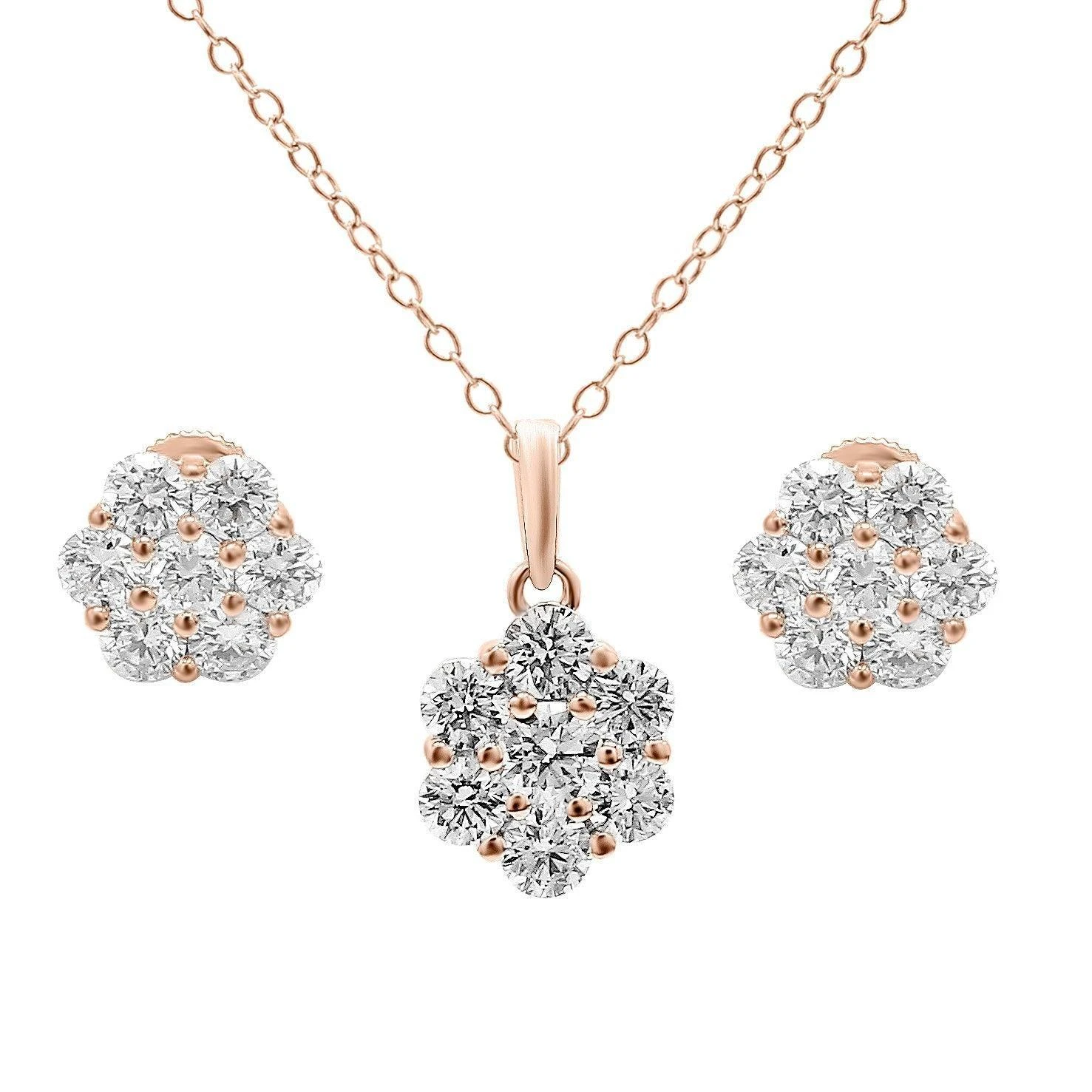 Rebecca Pendant & Earring Set - 2 1/2 Ct. T.W.(Diamonds Set 457079) 4 Rebecca Pendant & Earring Set - 2 1/2 Ct. T.W.(Diamonds Set 457079) - Image 2