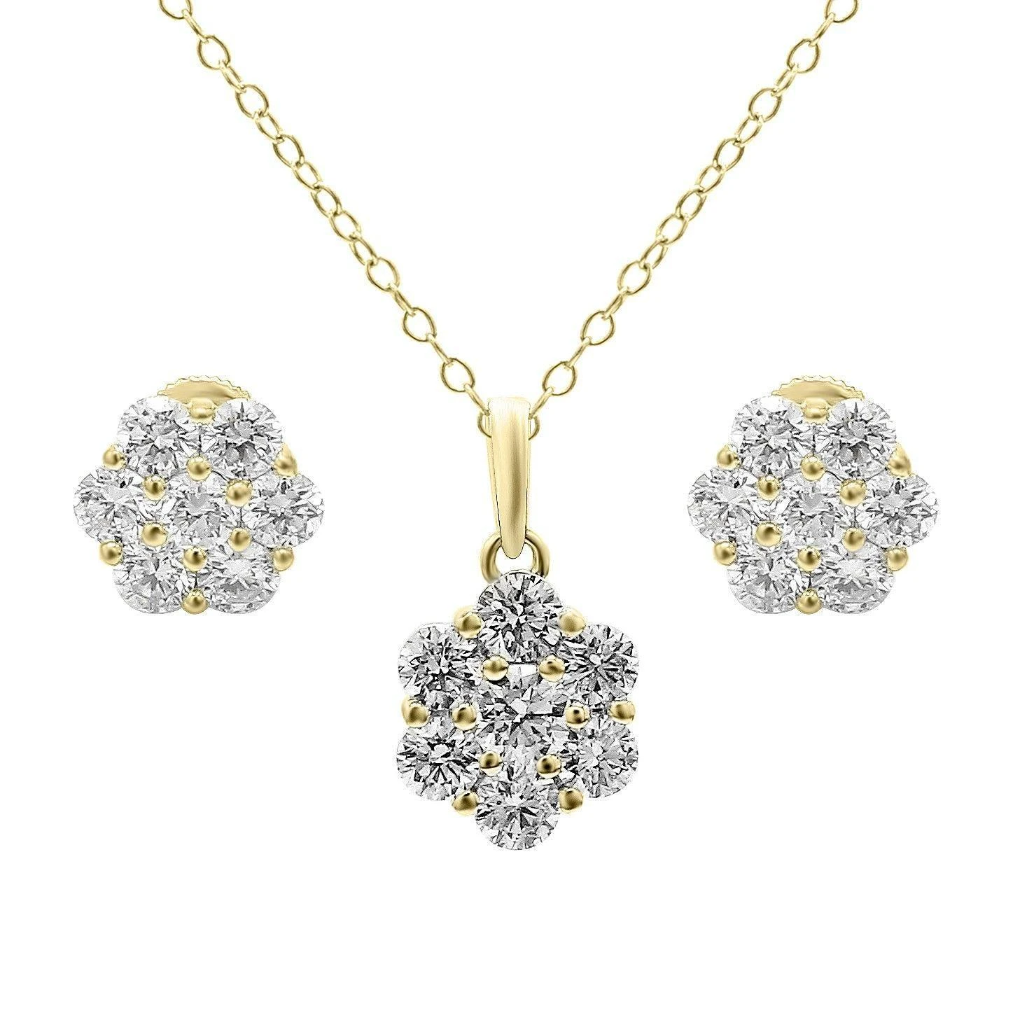 Rebecca Pendant & Earring Set - 2 1/2 Ct. T.W.(Diamonds Set 457079) 5 Rebecca Pendant & Earring Set - 2 1/2 Ct. T.W.(Diamonds Set 457079) - Image 3
